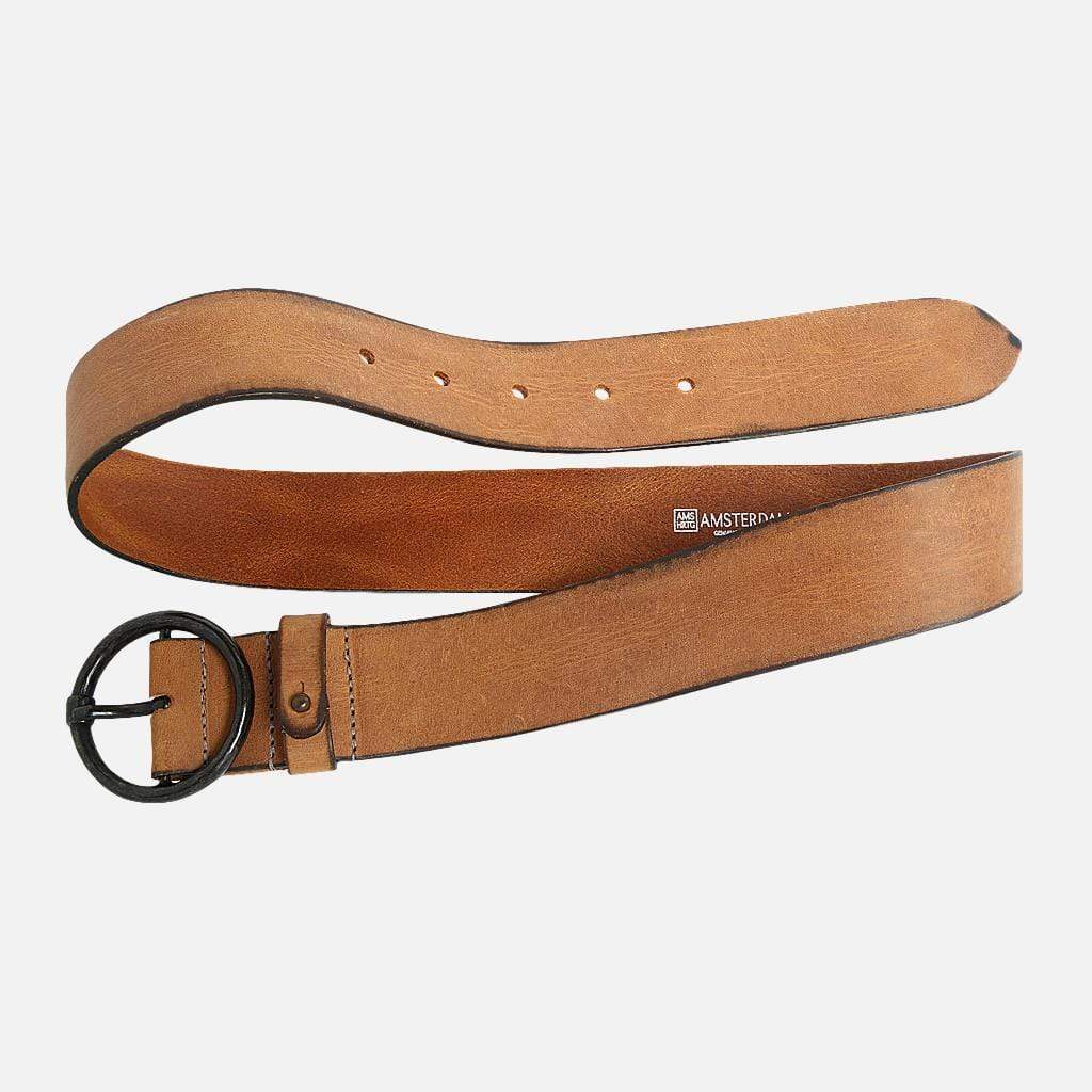 Amsterdam Heritage Belts, Bags, Apparel, Jackets - Pip | Vintage Full-Grain Leather Belt for Women: Anthracite / M-90