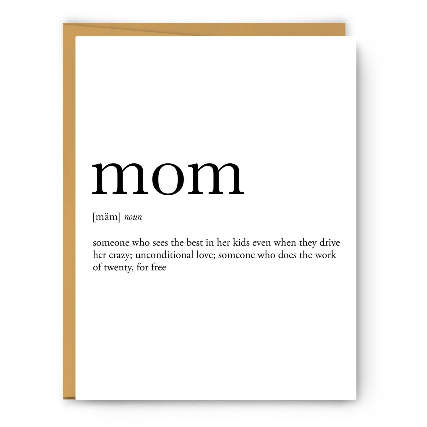 Footnotes - Mom Definition - Mother's Day Card