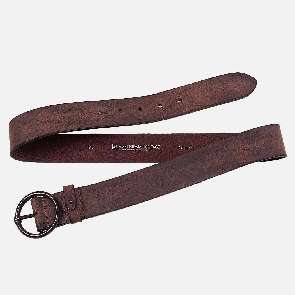 Amsterdam Heritage Belts, Bags, Apparel, Jackets - Pip | Vintage Full-Grain Leather Belt for Women: Anthracite / M-90