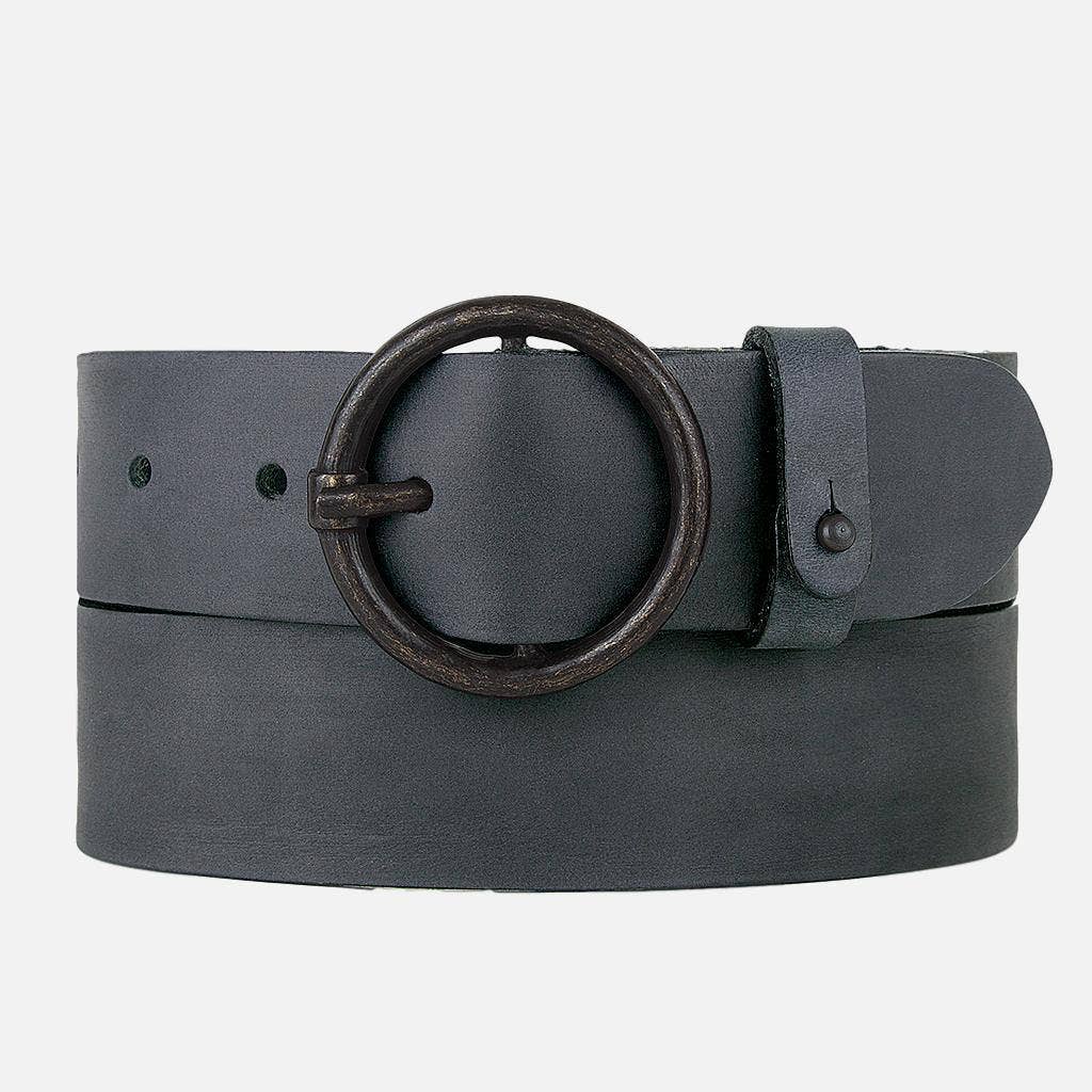 Amsterdam Heritage Belts, Bags, Apparel, Jackets - Pip | Vintage Full-Grain Leather Belt for Women: Anthracite / M-90