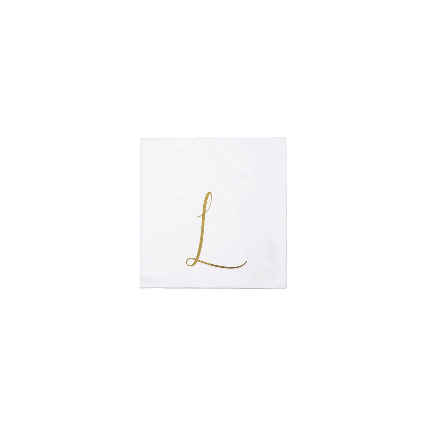 VIETRI Inc. - Papersoft Napkins Gold Monogram Cocktail Napkins (Pack of 20: W