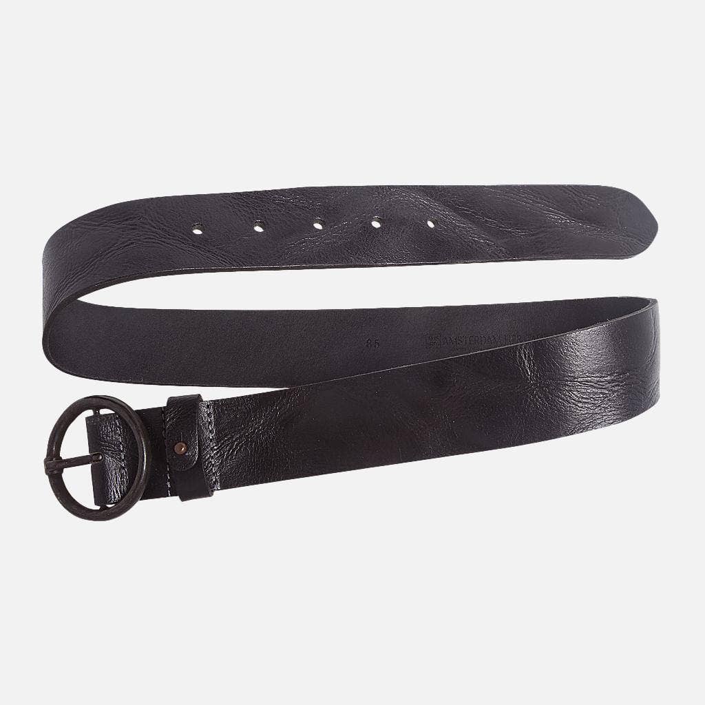 Amsterdam Heritage Belts, Bags, Apparel, Jackets - Pip | Vintage Full-Grain Leather Belt for Women: Anthracite / M-90