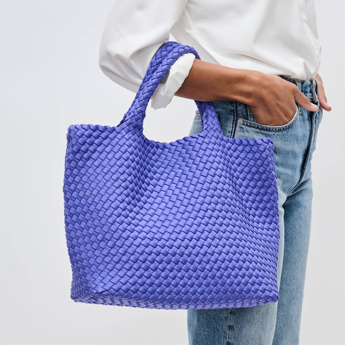 Sol and Selene - Sky's The Limit - Medium Woven Neoprene Tote: Orange