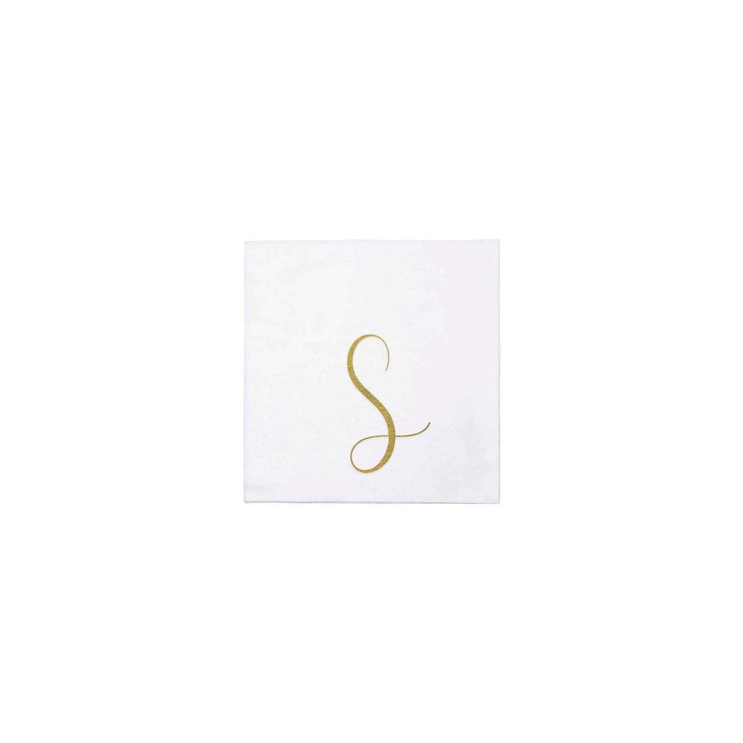 VIETRI Inc. - Papersoft Napkins Gold Monogram Cocktail Napkins (Pack of 20: W