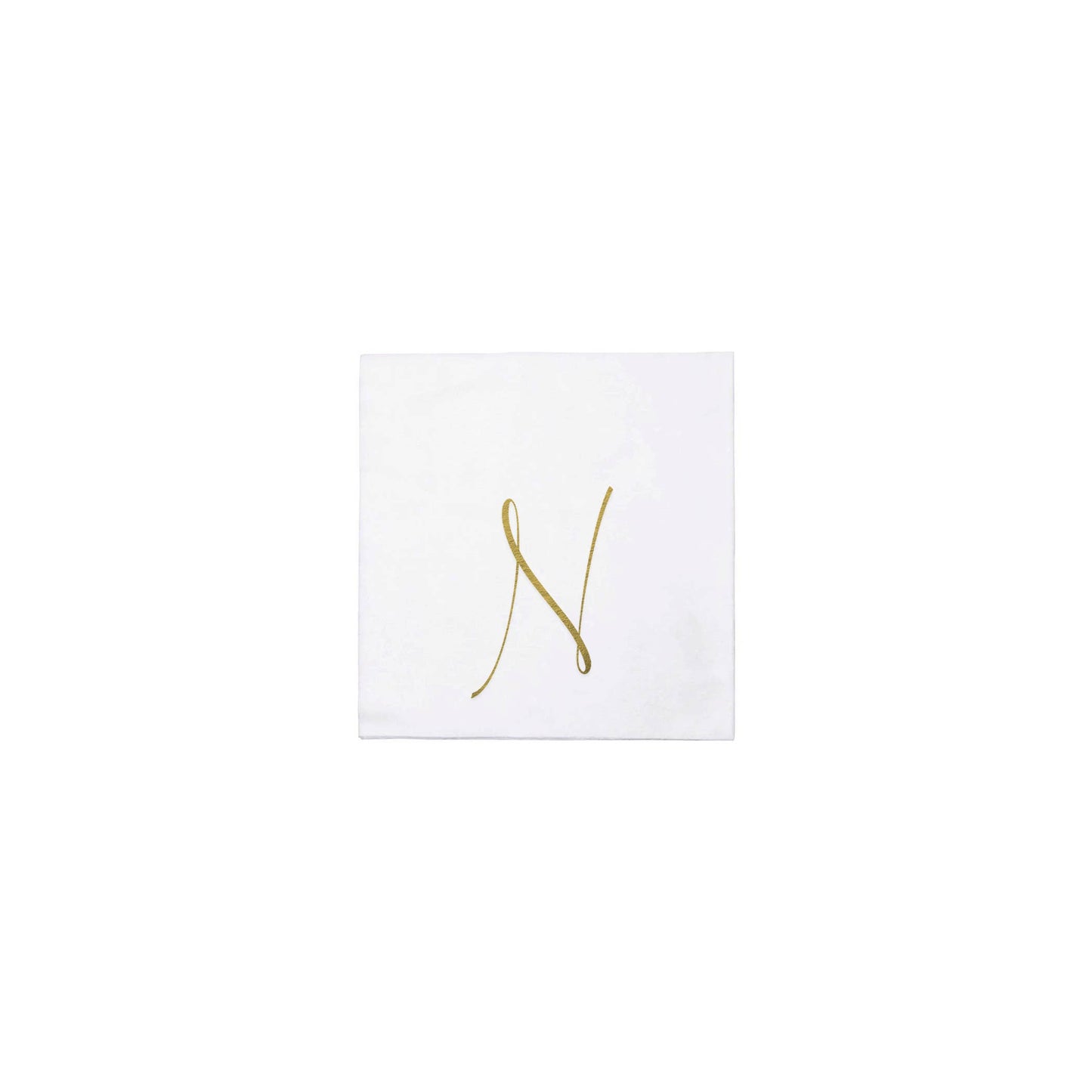 VIETRI Inc. - Papersoft Napkins Gold Monogram Cocktail Napkins (Pack of 20: W