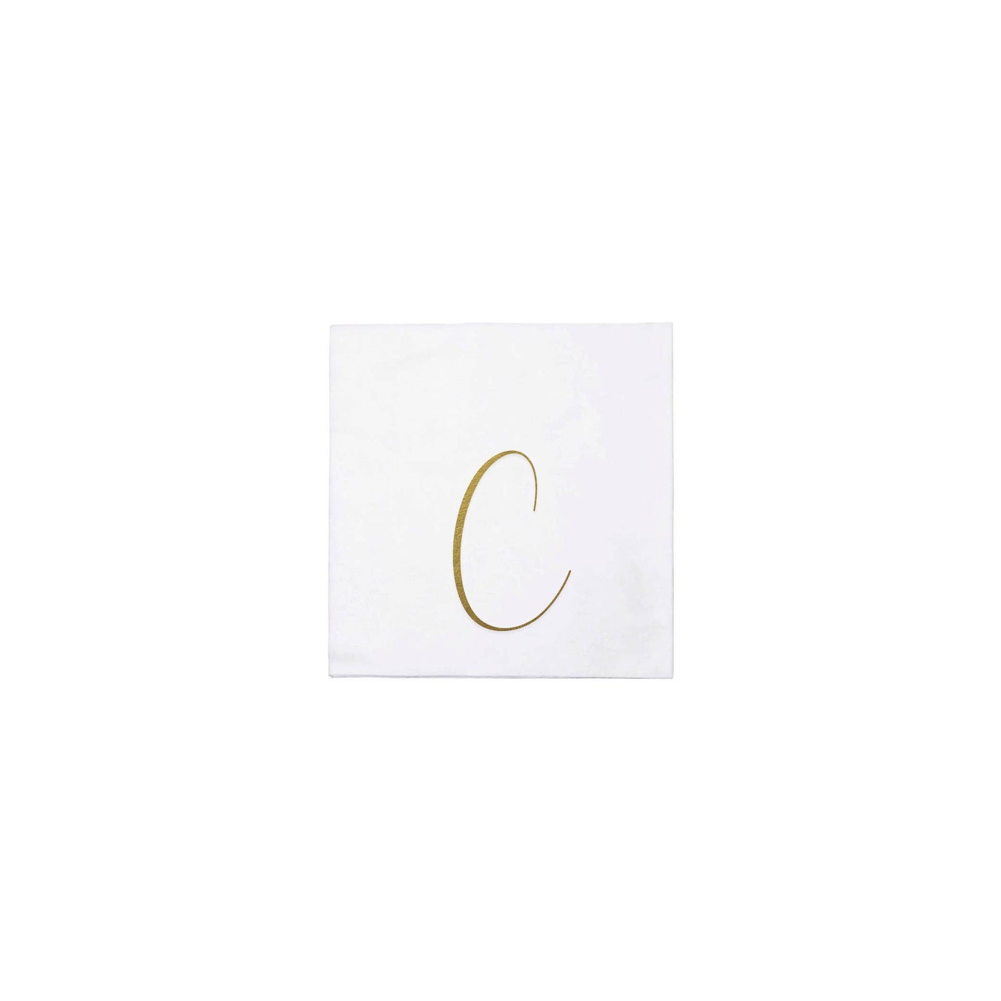 VIETRI Inc. - Papersoft Napkins Gold Monogram Cocktail Napkins (Pack of 20: W