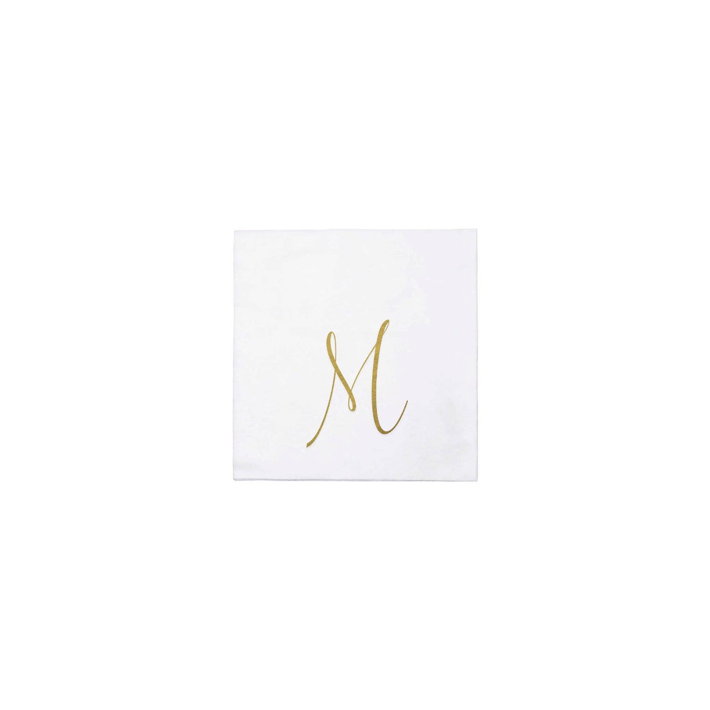 VIETRI Inc. - Papersoft Napkins Gold Monogram Cocktail Napkins (Pack of 20: W