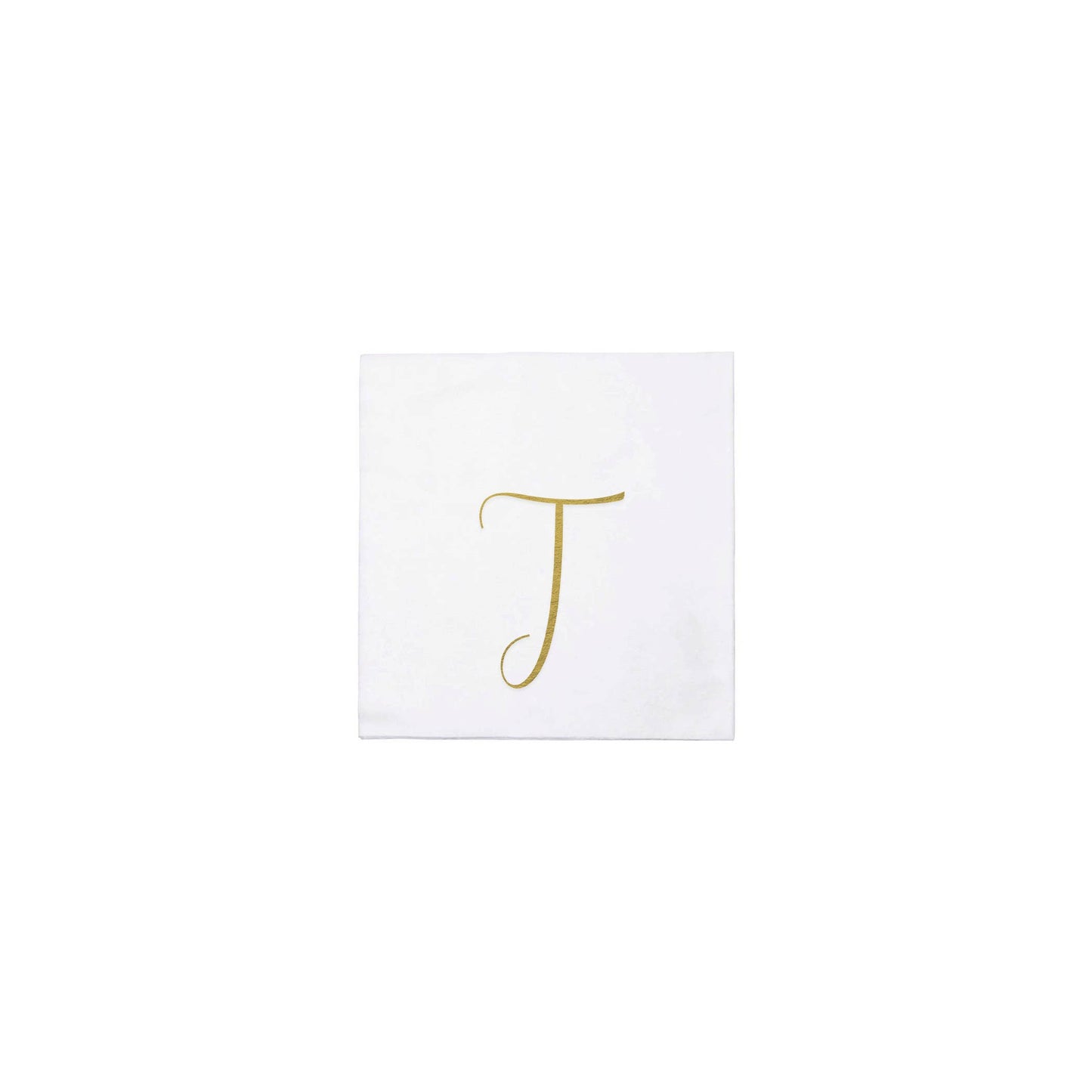 VIETRI Inc. - Papersoft Napkins Gold Monogram Cocktail Napkins (Pack of 20: W