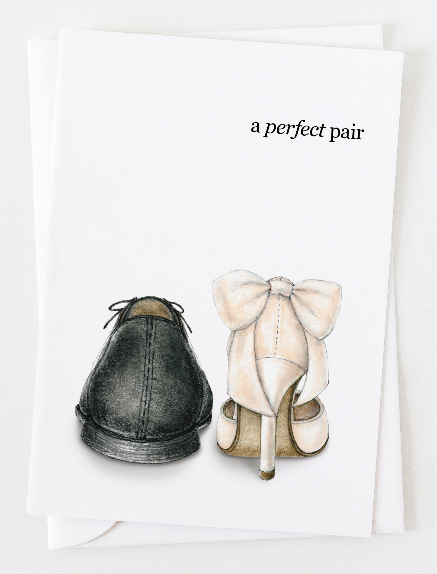 Ann Scott Design - A Perfect Pair Wedding Greeting Card C_1102