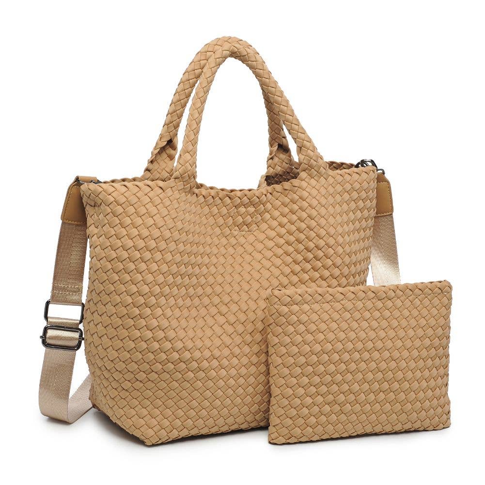 Sol and Selene - Sky's The Limit - Medium Woven Neoprene Tote: Orange