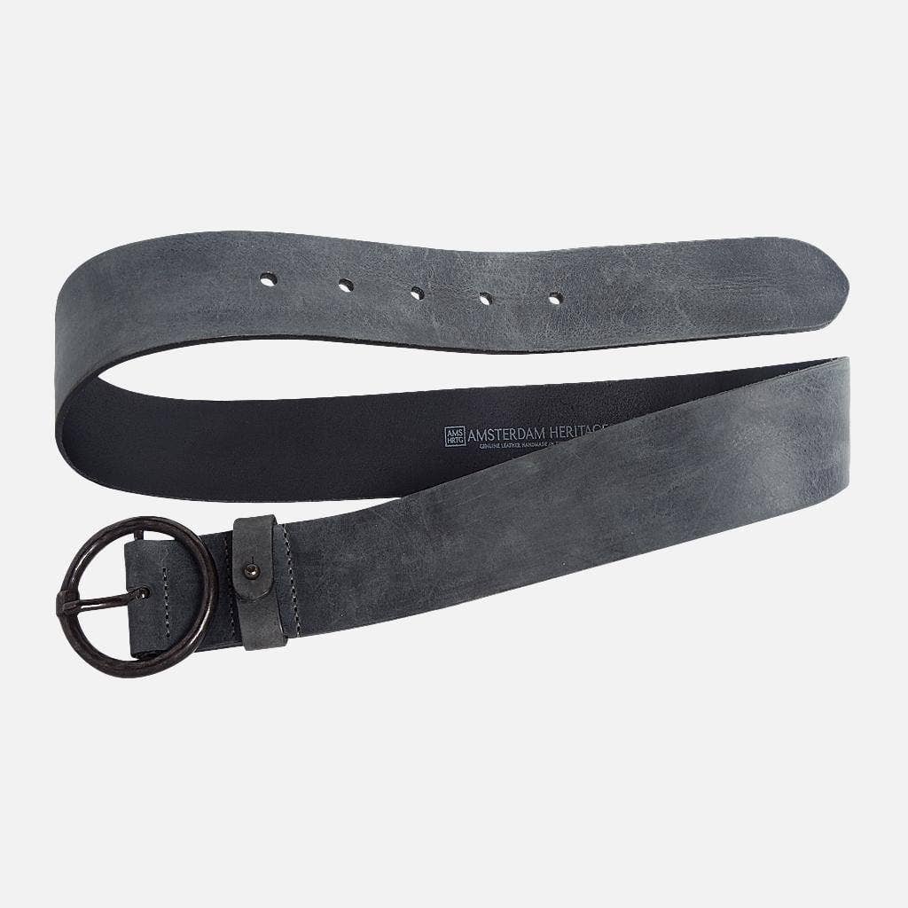 Amsterdam Heritage Belts, Bags, Apparel, Jackets - Pip | Vintage Full-Grain Leather Belt for Women: Anthracite / M/L-95