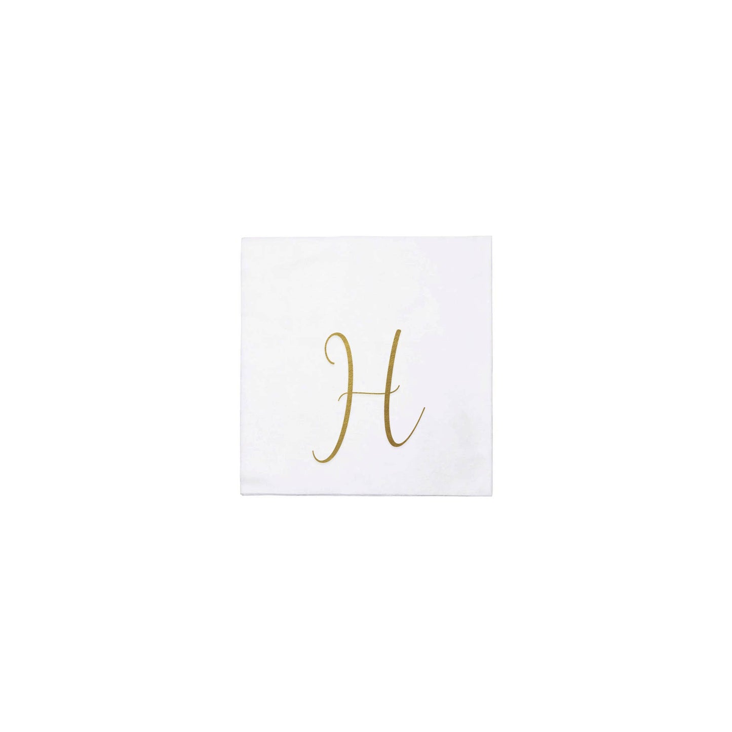 VIETRI Inc. - Papersoft Napkins Gold Monogram Cocktail Napkins (Pack of 20: W