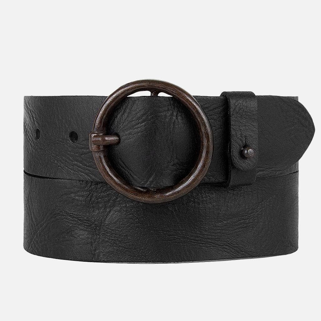 Amsterdam Heritage Belts, Bags, Apparel, Jackets - Pip | Vintage Full-Grain Leather Belt for Women: Anthracite / M-90