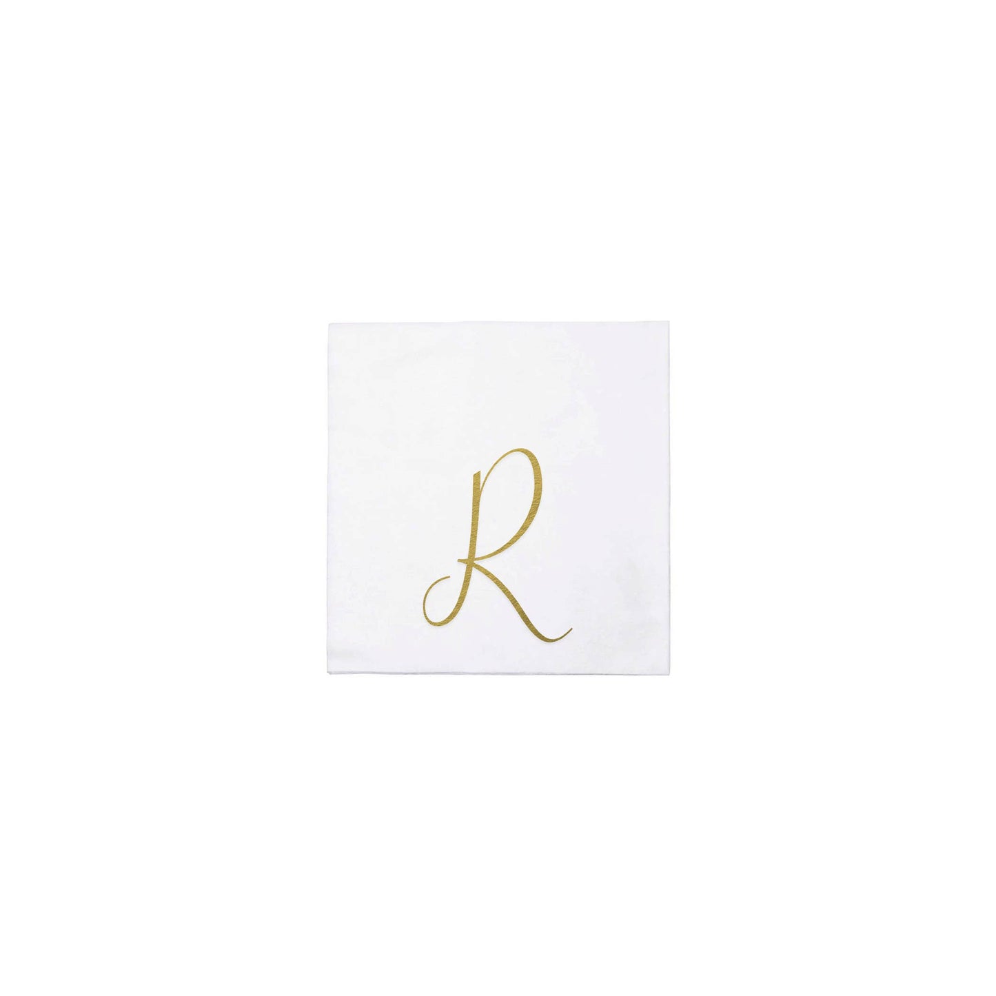 VIETRI Inc. - Papersoft Napkins Gold Monogram Cocktail Napkins (Pack of 20: W