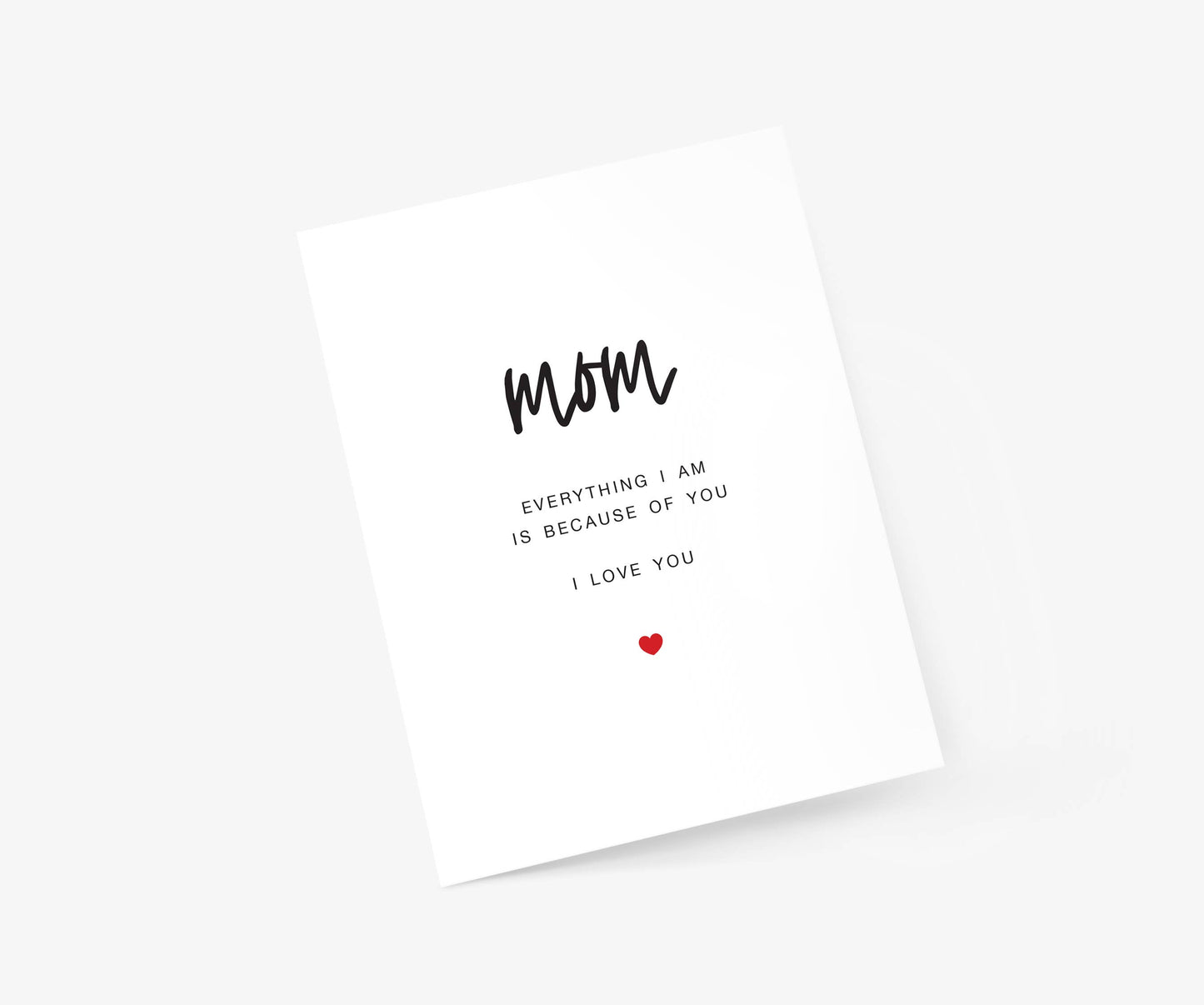 Footnotes - Mom - Everything I am is because of you - Mother's Day Card